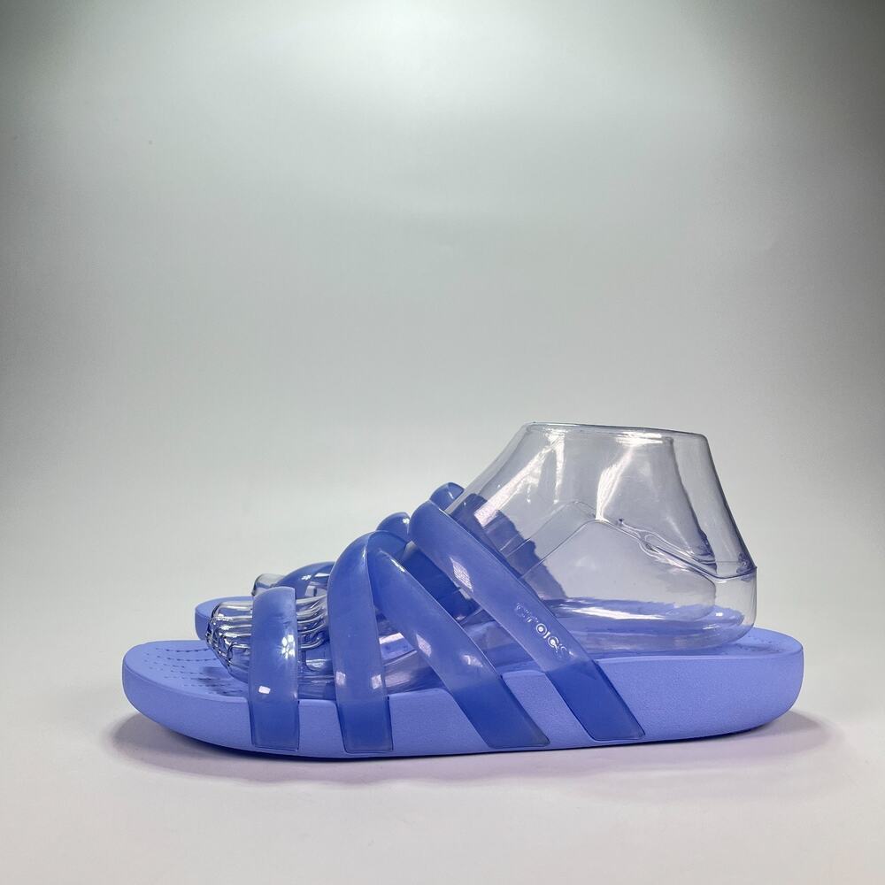 Crocs Splash Glossy Moon Jelly Lightweight Slip On Strappy Sandals Womens Size 8 - Picture 4 of 9